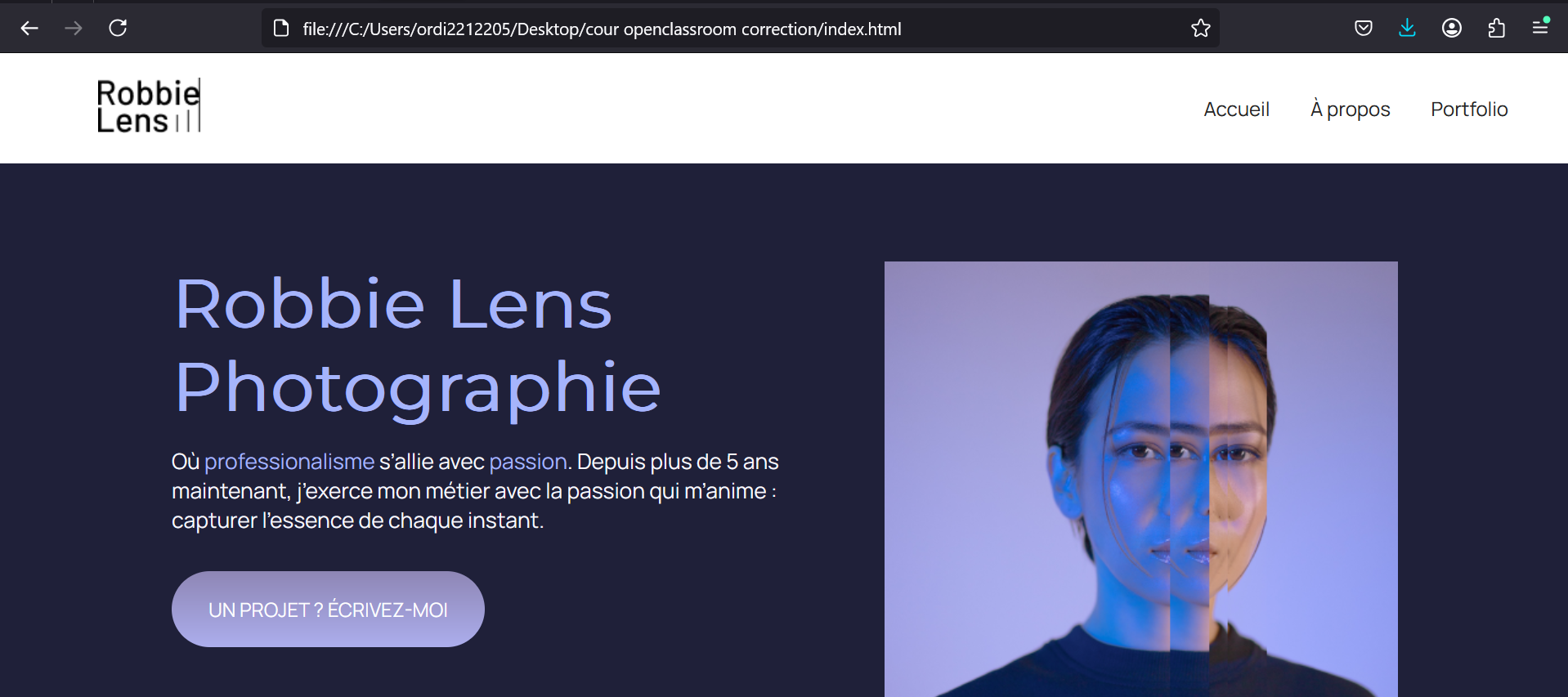 portoflio de Robbie Lens